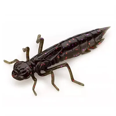 Силікон рибальський FishUP Dragonfly 0.75" 050 - Green Pumpkin Brown/Red&Purple (12шт/уп) (1864.04.73)