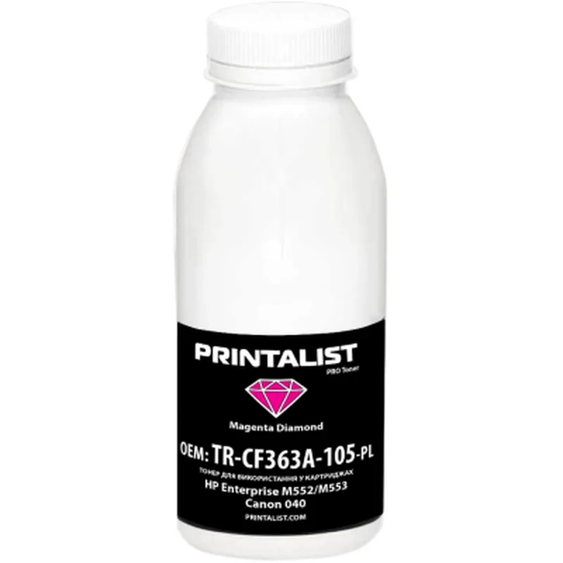 Тонер HP Enterprise M552/M553, Canon 040, 105г Magenta Printalist (TR-CF363A-105-PL)
