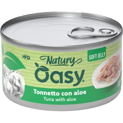 Консерви для котів OASY Wet Natury з тунцем та алое 85 г (8054329513057)