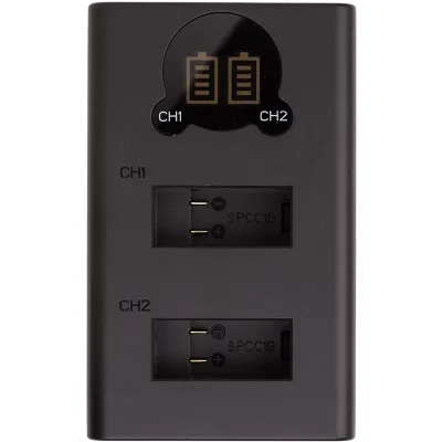 Зарядний пристрій для фото PowerPlant GoPro SPCC1B with display 2 slots (CH980253)