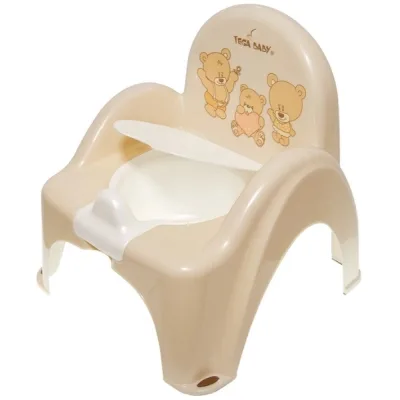 Горщик Tega Baby Teddy Bear стілець , з музикою, антиковзкий beige (PO-043-119)