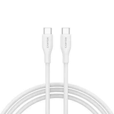 Дата кабель USB-C to USB-C 1.0m CC60SC10 60W Silicon White Canyon (CNS-CC60SC10W)