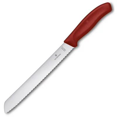 Кухонний ніж Victorinox SwissClassic Bread 21 см Serrated Red (6.8631.21B)