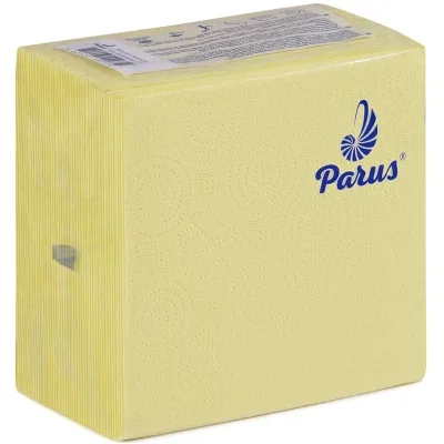 Серветки столові Parus 1 шар 33х33 см Жовті 100 шт. (4820205440359)