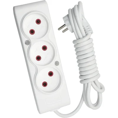 Мережевий подовжувач TECCO 5м 3 поста white (8681277841323)