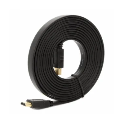 Кабель мультимедійний HDMI M to HDMI M 5.0m V1.4 black Merlion (YT-HDMI(M)/(M)SLIM-5.0m/01072)