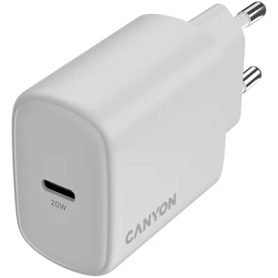 Зарядний пристрій Canyon OnCharge 250 25W 1xPD EU White (CNE-CHA250-01)