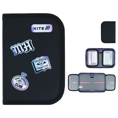 Пенал Kite Monster High 622, без наповнення, 1 відділення, 2 відвороти (MH26-622)