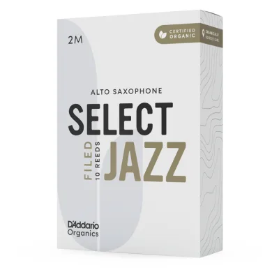 Тростина для саксофона D'Addario Organic Select Jazz - Alto Sax Filed 2M - 10 Pack (ORSF10ASX2M)