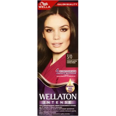 Фарба для волосся Wellaton 3/0 Темний шатен 110 мл (4056800965922/4056800023011)