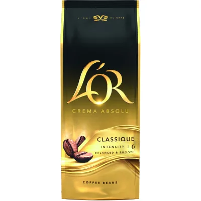 Кава L'OR Crema Absolute Classic в зернах 1 кг (8711000400791)