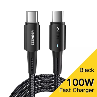 Дата кабель USB-C to USB-C 1.0m 100W black Essager (EXCTT1-CG01)