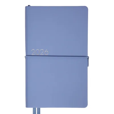 Тижневик Leo planner датований 2026 "Glory", м‘який, блакитний, 352 сторінки (252631)