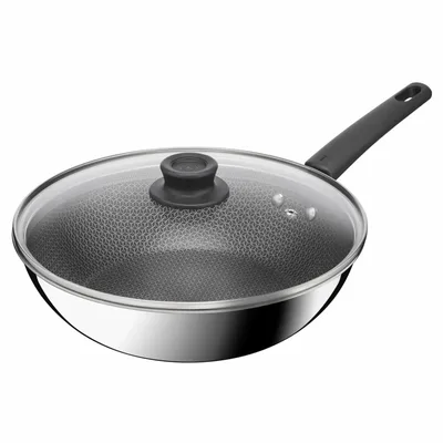 Сковорода Tefal ВОК Emotion+ Power з кришкою 28см (E3411655)