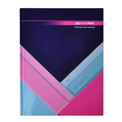 Канцелярська книга Buromax А4 MODEST 144 аркушів, клітинка, темно-синій (BM.24419102-03)