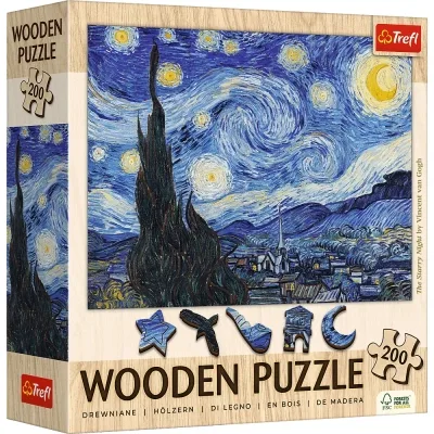 Пазл Trefl Wooden Зоряна ніч 200 елементів (5900511202489)