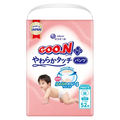 Підгузки GOO.N Plus труси 6-12 кг Розмір M, 52 шт (21001510)