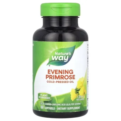 Вітамін Nature's Way Примула вечірня, 1300 мг, Evening Primrose, 60 гелевих капсул (NWY-15418)