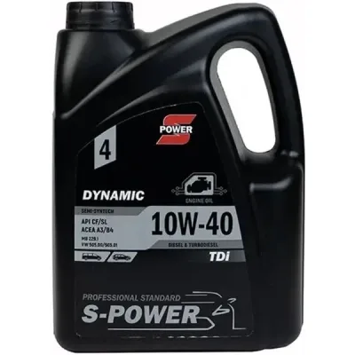 Моторна олива S-POWER DYNAMIC TDi 10W-40 4л
