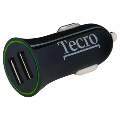 Автомобільний зарядний пристрій Tecro (2USBх2.1A) Black (TCR-0221AB)