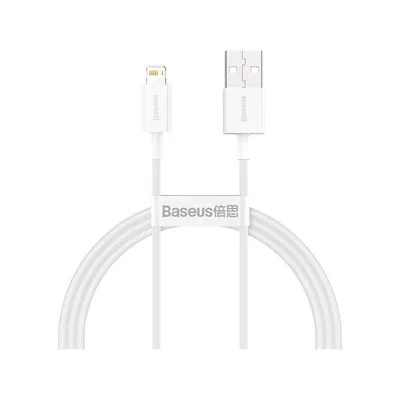 Дата кабель USB 2.0 AM to Lightning 1.0m 2.4A white Baseus (CALYS-A02)