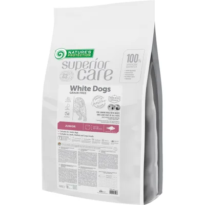 Сухий корм для собак Nature's Protection Superior Care White Dogs Grain Free White Fish Junior All Sizes 10 кг (NPSC47597)