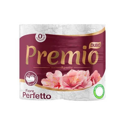 Туалетний папір Диво Premio Fiore Perfetto 4 шари 4 рулони (4820003833100)