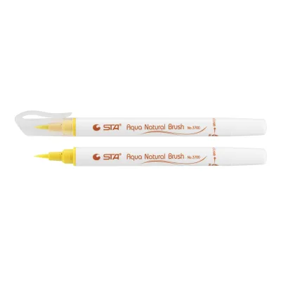 Художній маркер STA пензлик акварельний AQUA NATURAL BRUSH 3700, жовтий крем (STA3700-3)