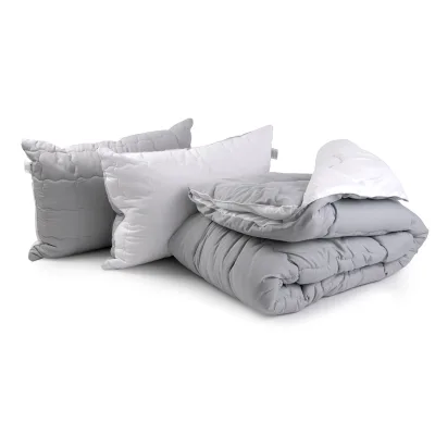 Ковдра Руно Grey White + 2 подушки 50х70, 200 х 220 (925.52_Grey White)