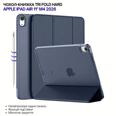 Чохол до планшета BeCover Tri Fold Hard Apple iPad Air 11" M4 2026 Deep Blue (715243)
