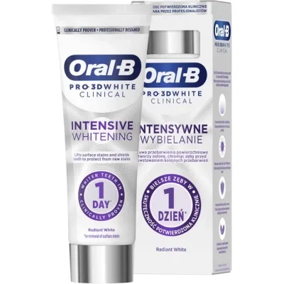 Зубна паста Oral-B Pro-3D White Clinical Intensive Whitening Сяюча білизна 75 мл (8700216922838)