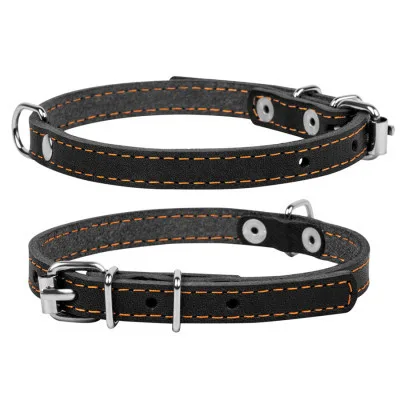 Нашийник для тварин Collar одинарний Ш 14 мм Д 27-35 см чорний (00031)