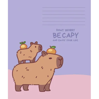Зошит Школярик Capybaras 12 аркушів клітинка (012-3629K)