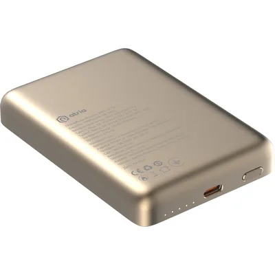 Батарея універсальна Atria 10000mAh, PD/20W, 15W Wireless MagSafe, White (WPD-W72G)