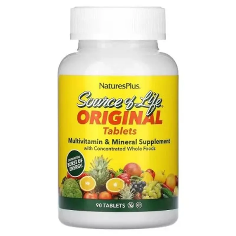 Вітамінно-мінеральний комплекс Natures Plus Мультивітаміни та мінерали, Source of Life, Multi-Vitamin & Mineral Supplement (NAP-03057)