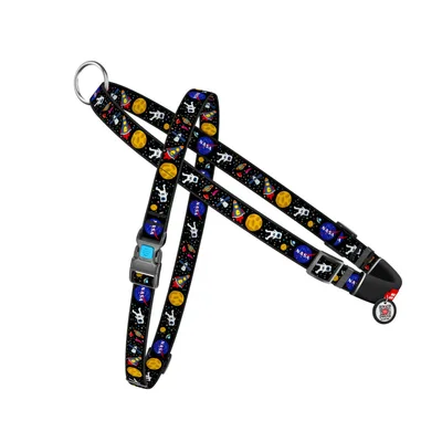 Шлея для собак WAUDOG Nylon з QR-паспортом "NASA" L (5417)