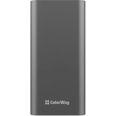 Батарея універсальна ColorWay 20 000 mAh PD/20W, QC/3.0, USB-C/Micro-USB/Lightning/USB-A max.22.5W Gray (CW-PB200LPH3GR-PDD)