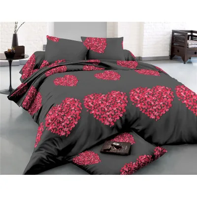 Постільна білизна MirSon Сатин 22-1290 Heart of flowers Євро (2200003604269)