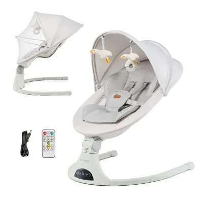 Крісло-гойдалка Kinderkraft Tulsy Beige (5902533926527)