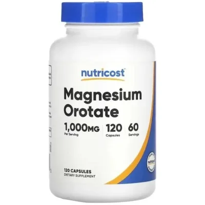 Вітамінно-мінеральний комплекс Nutricost Магній оротат, Magnesium Orotate, 120 капсул (NCS67365)