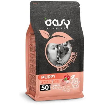 Сухий корм для собак OASY DOG Grain Free Puppy Small/Mini індичка з яблуком та журавлиною 800 г (8053017347455)