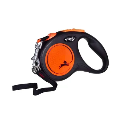 Повідець для собак Flexi New Neon стрічка S 5 м/ 15 кг помаранчевий (4000498032008)