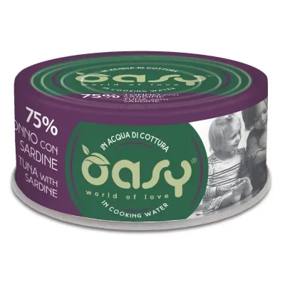Консерви для котів OASY Wet More Love з тунцем та сардиною 70 г (8053017344942)