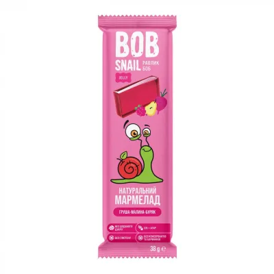 Мармелад Bob Snail Груша Малина Буряк, 38 г (4820219340720)