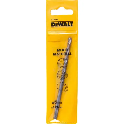 Свердло DeWALT універсальне D = 6 мм, L = 123 мм, WL = 93 мм, 1 шт (DT6519)