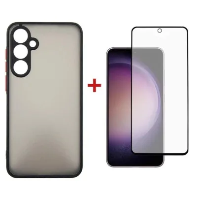 Чохол до мобільного телефона Dengos Kit for Samsung Galaxy S23 FE case + glass (Black) (DG-KM-11)
