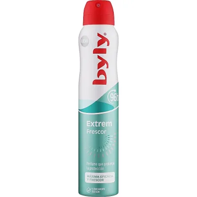 Антиперспірант Byly Extrem Freshness Спрей з мікрочастинками Захист 96 годин зі свіжим ароматом 200 мл (8411104045804)