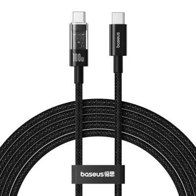 Дата кабель USB-C to USB-C 2.0m 100W (20V/5A) black Baseus (P10373000111-01)