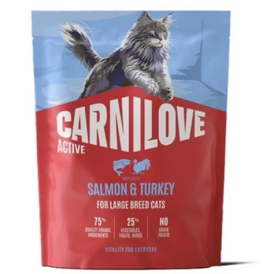 Сухий корм для кішок Carnilove Active Salmon & Turkey Large Breed 400 г (8595602581627)