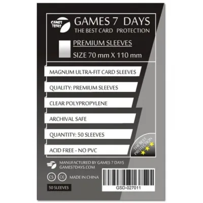 Протектор для карт Games 7 Days 70 х 110 мм, Magnum Ultra-Fit, 50 шт (PREMIUM) (GSD-027011)